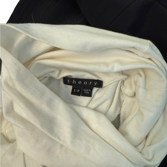 Theory Ivory Cowl Neck Short Sleeve Top - Picture 7 of 7